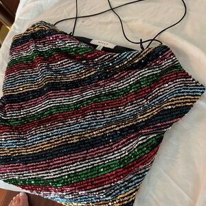 Camisole Milly size 8. Multi color sequin and black.